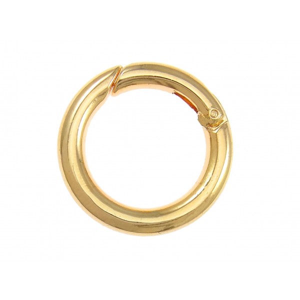 1x goldfarben Ringverschluss 25x4mm Karabinerhaken - Schmuckzubehör - Leisure-Beads DIY