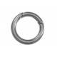 1x runder gunmetal Ringverschluss ca. 25x4mm gunmetal Karabinerhaken - Schmuckzubehör