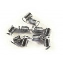 10x Spiralendkappe Innen 3,5mm 9x5mm silberfarben Endkappen in spiralform - Schmuckzubehör