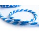 1m weiss blaue Kordel 6mm königsblaues Schmuckband blaue Kordel für Schmuck - Schmuckzubehör Kordel für Halsband