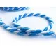 1m weiss blaue Kordel 6mm königsblaues Schmuckband blaue Kordel für Schmuck - Schmuckzubehör Kordel für Halsband - Leisure-Beads DIY
