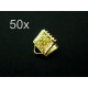 50x goldfarben Bandklemme 6mm goldfarbene Bandklemmen - goldfarben Schmuckzubehör