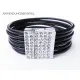 1x hellsilber Strass Magnet Verschluss 22x23x7mm Innen 3x21mm hellsilber Einklebverschluss - Schmuckzubehör Schmuckverschluss - Leisure-Beads DIY