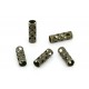 10x bronzefarben Metallperlen 12x4mm Grosslochperle Tube Spacer - Schmuckzubehör Metallperle