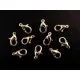 10x 10mm KC-Gold Karabinerhaken hellgoldfarben Karabiner glatt - Schmuckzubehör - Leisure-Beads DIY