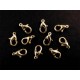10x Karabinerhaken 10mm KC-Goldfarben - Schmuckzubehör