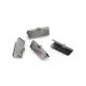 10x dunkel silber Bandklemme 16mm grauschwarz metallfarben - Schmuckzubehör - Leisure-Beads DIY