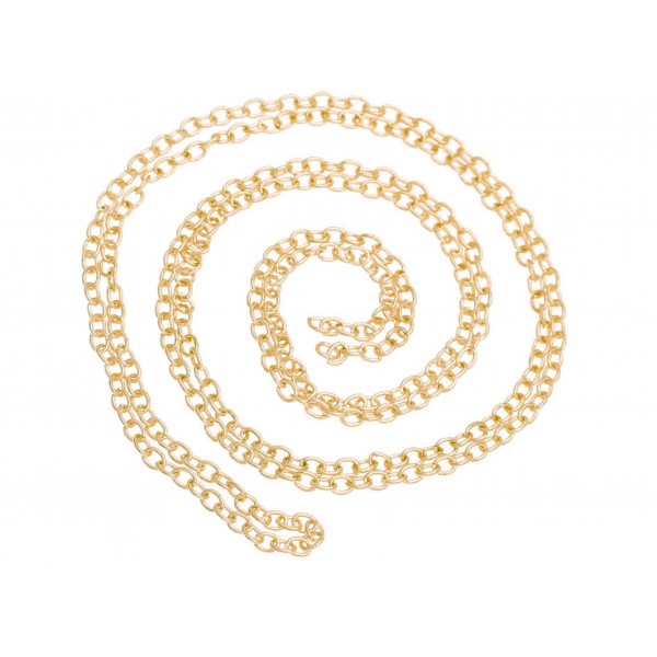 10m KC-Goldfarbene Gliederkette 4x3mm - Schmuckzubehör - Leisure-Beads DIY
