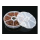 Box mit 1745x kupferfarben Biegering 4-10mm runde Binderinge - Schmuckzubehör Set