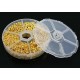 Box mit 1745x goldfarben Biegering 4-10mm rund Spaltring goldfarben - Schmuckzubehör Set