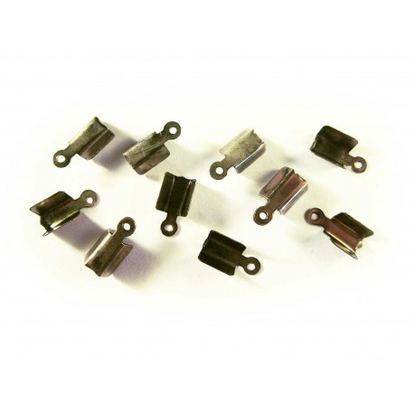 Leisure-Beads - 10x antikgoldfarben Endkappe 6x12mm Schmuckbandklemme - Schmuckzubehör