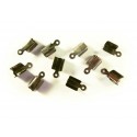 10x antikgoldfarben Endkappe 6x12mm Schmuckbandklemme - Schmuckzubehör