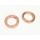 1x runder rosegoldfarben Strass Ringverschluss ca. 24x4mm rosegoldfarben Karabinerhaken - Schmuckzubehör