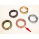 1x runder rosegoldfarben Strass Ringverschluss ca. 24x4mm rosegoldfarben Karabinerhaken - Schmuckzubehör