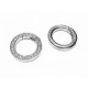 1x silberfarben Strass Ringverschluss 24x4mm Karabinerhaken - Schmuckzubehör