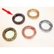 1x runder gunmetal Strass Ringverschluss ca. 24x4mm schwarzer Karabinerhaken - gunmetal Schmuckzubehör