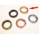 1x runder goldfarben Strass Ringverschluss ca. 24x4mm goldfarben Karabinerhaken - goldfarben Schmuckzubehör