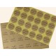 24 Sticker Durchmesser 30mm 'thank you' naturbraun, matte Aufkleber DIY - Schmuckzubehör Schmuckverpackung