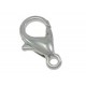 10x Karabinerhaken silberfarben glatt 10 mm