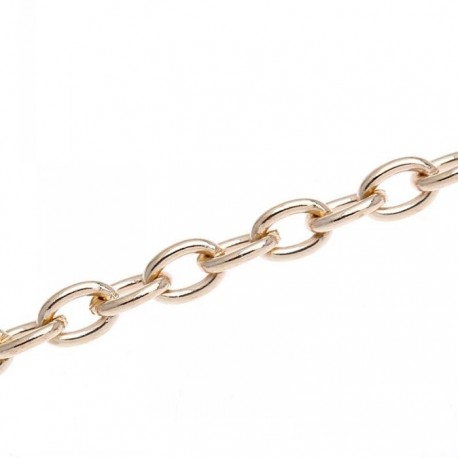 Leisure-Beads - 1m kc-goldfarbene Gliederkette 4x3,5mm - Schmuckzubehör