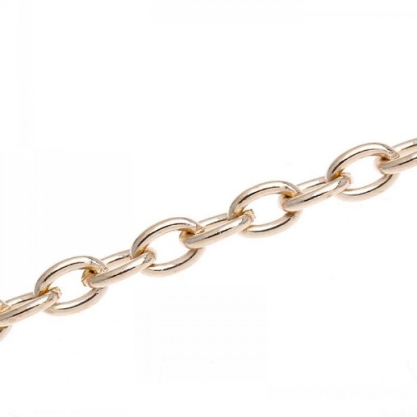 1m kc-goldfarbene Gliederkette 4x3,5mm - Schmuckzubehör - Leisure-Beads DIY