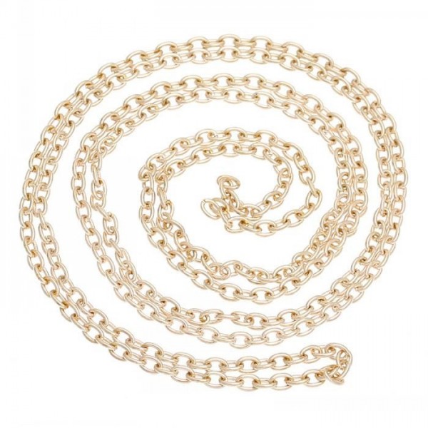 10m KC-goldfarbene Gliederkette 4x3,5mm - Rosegoldfarbenes Schmuckzubehör - Leisure-Beads DIY