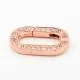1x ovaler rosegoldfarben Strass Ringverschluss ca. 29x17,5mm rosegoldfarben Schmuckzubehör - Leisure-Beads DIY