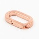 1x ovaler rosegoldfarben Strass Ringverschluss ca. 29x17,5mm rosegoldfarben Schmuckzubehör