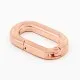 1x ovaler rosegoldfarben Strass Ringverschluss ca. 29x17,5mm rosegoldfarben Schmuckzubehör - Leisure-Beads DIY