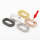 1x ovaler rosegoldfarben Strass Ringverschluss ca. 29x17,5mm rosegoldfarben Schmuckzubehör