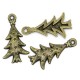 2x bronze Weihnachtsbaum Anhänger ca. 26,5x14mm X-Mas bronze Schmuckanhänger - bronze Schmuckzubehör Weihnachten