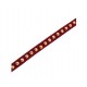 1m bordeaux Kunstlederband 8mm mit Nieten weinrotes Schmuckband in Wildlederoptik für Armbänder - Schmuckzubehör Lederband