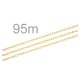 95m goldfarben Kette 3x4,6x0,9mm goldfarbene Gliederkette goldfarben Schmuckkette - goldfarben Schmuckzubehör