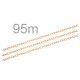 95m rosegoldfarben Kette 3x4,6x0,9mm rosegoldfarbene Gliederkette rosegoldfarben Schmuckkette - rosegoldfarben Schmuckzubehör