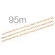 95m rosegoldfarben Kette 3x4,6x0,9mm rosegoldfarbene Gliederkette rosegoldfarben Schmuckkette - rosegoldfarben Schmuckzubehör - Leisure-Beads DIY
