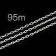 95m hellsilber Kette 3x4,6x0,9mm platinfarbene Gliederkette silber Schmuckkette - hellsilber Schmuckzubehör - Leisure-Beads DIY