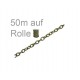 50m bronze Kette 4x5x1mm auf Rolle bronzefarbene Gliederkette - bronze Schmuckzubehör