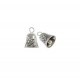 2x silber Glöckchen ca. 10x10x14mm silberfarbene Schmuckanhänger Weihnachten - Schmuckzubehör