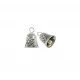 2x silber Glöckchen ca. 10x10x14mm silberfarbene Schmuckanhänger Weihnachten - Schmuckzubehör - Leisure-Beads DIY