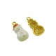 1x weiss goldfarben Schneemann Weihnachtsanhänger ca. 23x12x5mm X-Mas goldfarben Schmuckanhänger - Schmuckzubehör Weihnachten