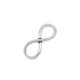 1x silberfarben Infinity 30x12mm Unendlichkeitszeichen Lederband Verbinder - Schmuckzubehör