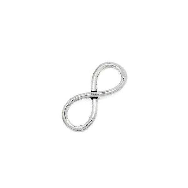 1x silberfarben Infinity 30x12mm Unendlichkeitszeichen Lederband Verbinder - Schmuckzubehör - Leisure-Beads DIY