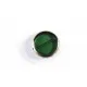 Grüne runde Fensterperle mit Silberrahmen 14mm - Leisure-Beads DIY