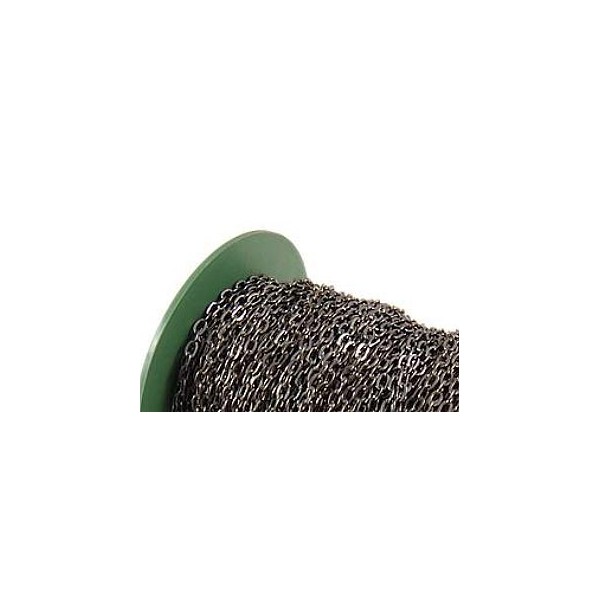 1m gunmetal Kette 4x5,9x1mm - gunmetal Schmuckzubehör - Leisure-Beads DIY