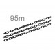 95m schwarze Kette 3x4,6x0,9mm schwarze Gliederkette Schmuckkette Ketten selber machen - schwarze Schmuckzubehör