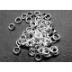 50x hellsilberfarben Biegering 4mm x 0,8mm rund Bindering - Schmuckzubehör