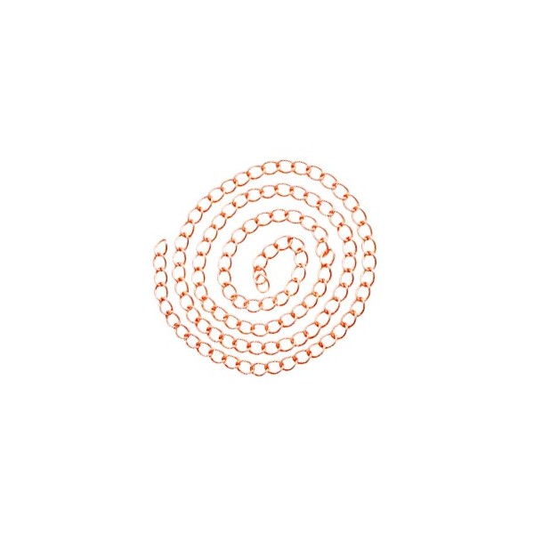 100cm rosegoldfarbene Kette 11x7,5mm Gliederkette mit großen Ösen selber machen - Schmuckzubehör - Leisure-Beads DIY