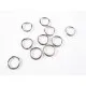 50x hellsilberfarbener Ring 14mm geschlossen rund Bindering - Schmuckzubehör - Leisure-Beads DIY