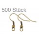  500 Stück bronzefarben Ohrfedern 19x20mm Schmuckzubehör Ohrringe basteln