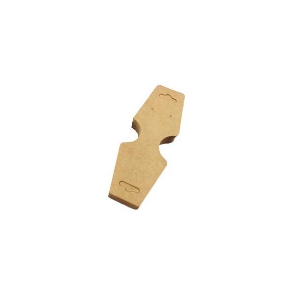 20 natur braune Schmuck Karten 120x45mm für Halsketten Papier ohne Schrift Schmuckset Display - Schmuckzubehör - Leisure-Beads DIY